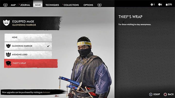 Jin can also use headscarves and masks - Ghost of Tsushima: How to change characters appearance? - Character development and equipment - Ghost of Tsushima Guide, Walkthrough