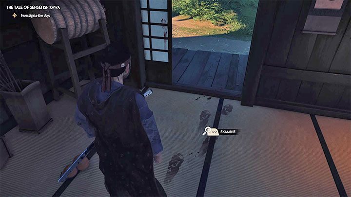 At the dojo, youll find signs of a fight - search the location - Ghost of Tsushima: The Tale of Sensei Ishikawa walkthrough - Act 1 - Ghost of Tsushima Guide, Walkthrough
