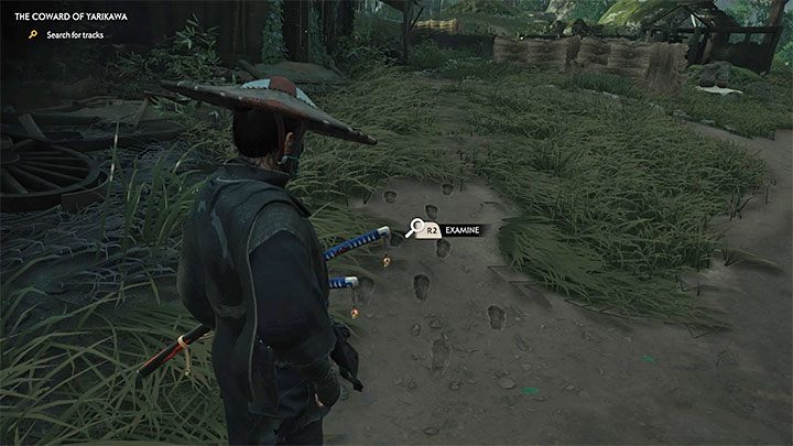 You will find a small path with footprints next to the murdered enemies - Ghost of Tsushima: The Coward of Yarikawa walkthrough - Act 2 - Ghost of Tsushima Guide, Walkthrough