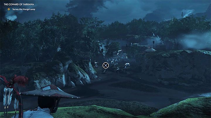 The recon sequence is nothing special - just find interactive areas and press X to listen to the commentary - Ghost of Tsushima: The Coward of Yarikawa walkthrough - Act 2 - Ghost of Tsushima Guide, Walkthrough