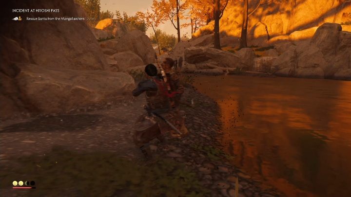 Single opponents stand right next to the river - Ghost of Tsushima: Incident at Hiyoshi Pass walkthrough, Tales of Tsushima - Other tales - Ghost of Tsushima Guide, Walkthrough