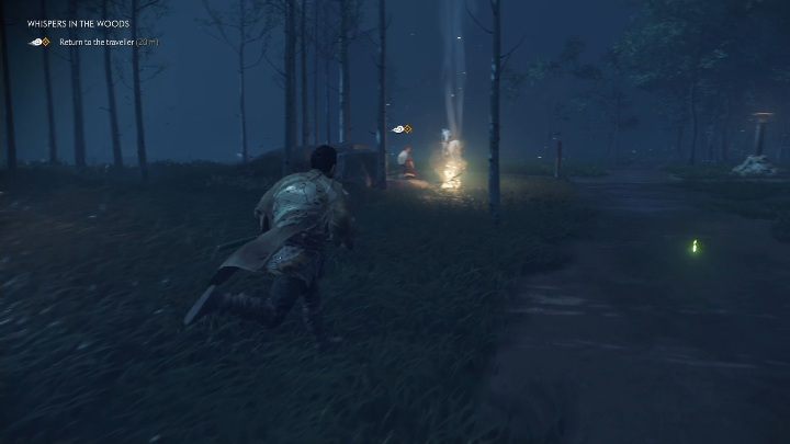 Go back to the man and give him the information - Ghost of Tsushima: Whispers in the Woods walkthrough, Tales of Tsushima - Other tales - Ghost of Tsushima Guide, Walkthrough