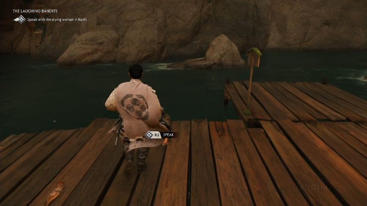 You start this mission by talking to the woman - Ghost of Tsushima: The Laughing Bandits walkthrough, Tales of Tsushima - Other tales - Ghost of Tsushima Guide, Walkthrough