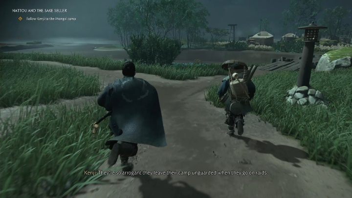 Kenji will take you to an abandoned Mongol village - Ghost of Tsushima: Nattou And The Snake Seller walkthrough, A Kenji Tale - A Kenji Tale - Ghost of Tsushima Guide, Walkthrough