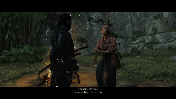 When you finally get to the camp, youll find a tied-up woman - Ghost of Tsushima: The Ghost and the Demon Sensei walkthrough, An Ishikawa Tale - An Ishikawa Tale - Ghost of Tsushima Guide, Walkthrough