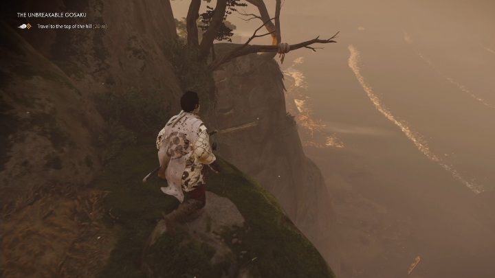 Climb to the top to complete the task and get the reward - Ghost of Tsushima: The Unbreakable Gosaku walkthrough, Mythical Tales - Mythic Tales - Ghost of Tsushima Guide, Walkthrough