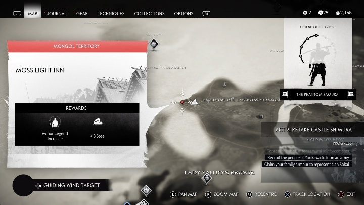 Location: Lady Sanjos Bridge - Ghost of Tsushima: Mongol Camps, Toyotama Region secrets map - Toyotama Region - Ghost of Tsushima Guide, Walkthrough