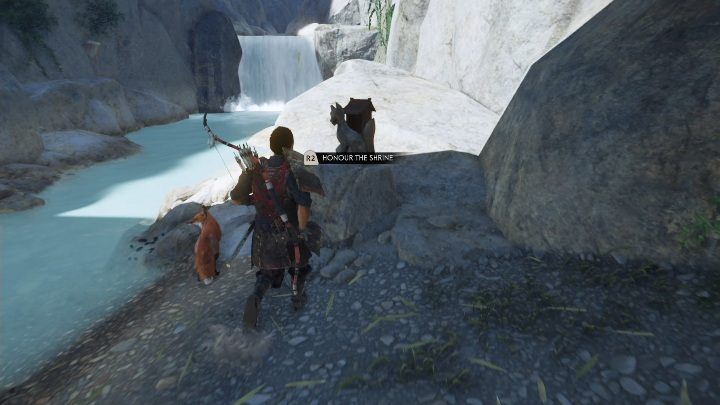 Fox hole is located near the river - Ghost of Tsushima: Inari Shrines, Izuhara Region secrets map, video guide - Izuhara Region - Ghost of Tsushima Guide, Walkthrough