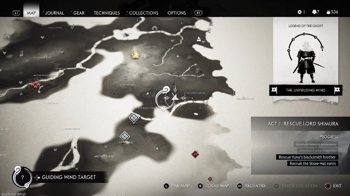 Location: Kuta Grasslands - Ghost of Tsushima: Inari Shrines, Izuhara Region secrets map, video guide - Izuhara Region - Ghost of Tsushima Guide, Walkthrough