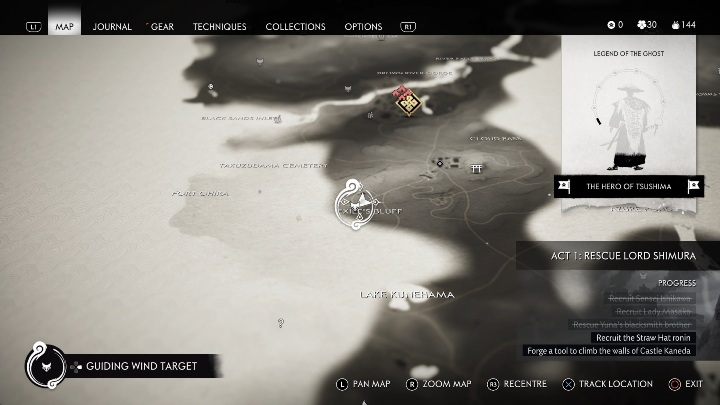 Location: Exiles Bluff - Ghost of Tsushima: Inari Shrines, Izuhara Region secrets map, video guide - Izuhara Region - Ghost of Tsushima Guide, Walkthrough