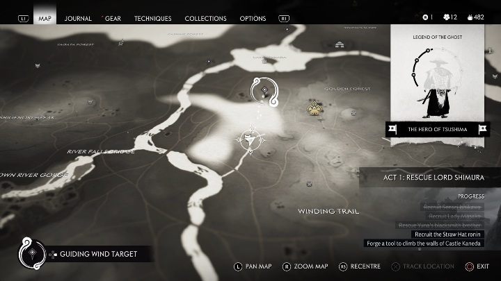 Location: Winding Trial - Ghost of Tsushima: Inari Shrines, Izuhara Region secrets map, video guide - Izuhara Region - Ghost of Tsushima Guide, Walkthrough