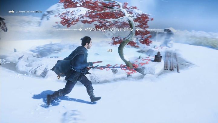 This hot spring can be found on the mountainside - Ghost of Tsushima: Hot Springs, Kamiagata Region secrets map, video guide - Kamiagata Region - Ghost of Tsushima Guide, Walkthrough