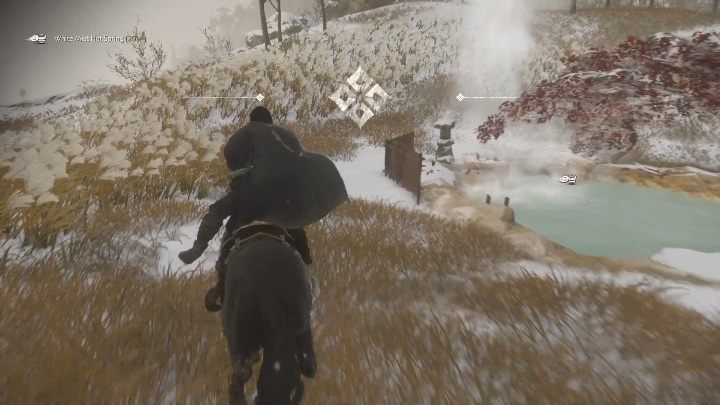 This hot spring can be found in the middle of the meadow - Ghost of Tsushima: Hot Springs, Kamiagata Region secrets map, video guide - Kamiagata Region - Ghost of Tsushima Guide, Walkthrough