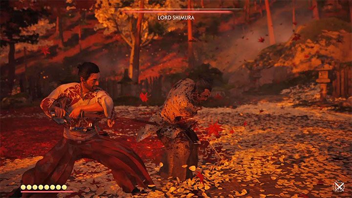 Remember, you activate perfect parry by pressing L1 at the last moment, and perfect dodges by pressing the Circle right before the attack hits you - Ghost of Tsushima: How to beat Lord Shimura? Video guide - Main quests - Ghost of Tsushima Guide, Walkthrough