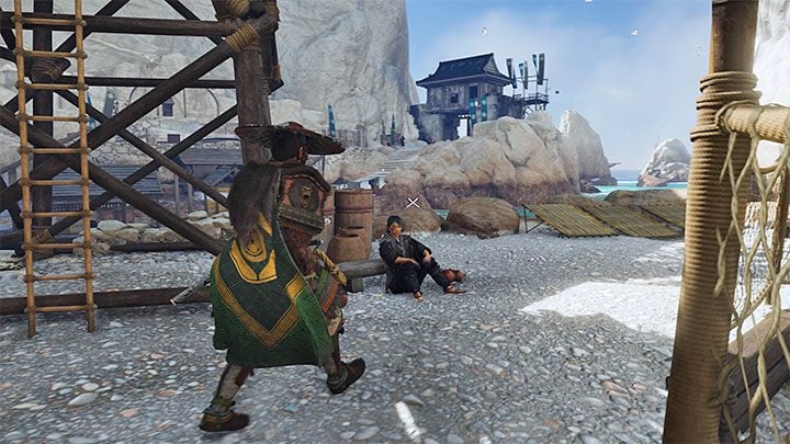 Take is a participant in The Hidden Bay Tournament and one of the 4 characters you will need to defeat - Ghost of Tsushima Iki Island: How to beat Take? - The Hidden Cove Tournament - arena battles - Ghost of Tsushima Guide, Walkthrough