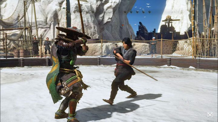 Take will be a difficult character to defeat, because she uses two different types of attacks over the course of the whole battle - Ghost of Tsushima Iki Island: How to beat Take? - The Hidden Cove Tournament - arena battles - Ghost of Tsushima Guide, Walkthrough