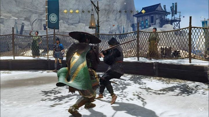 Take will start using her second set of attacks once you have hit her 3 times - Ghost of Tsushima Iki Island: How to beat Take? - The Hidden Cove Tournament - arena battles - Ghost of Tsushima Guide, Walkthrough
