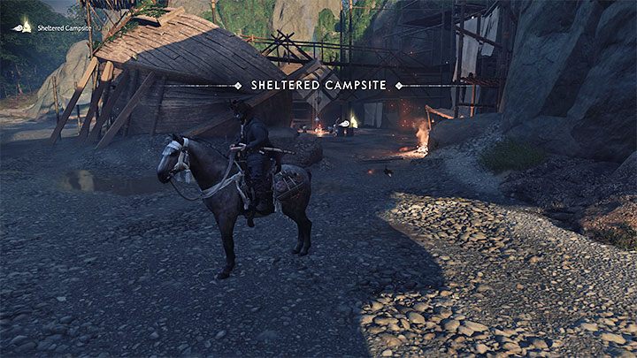 You can unlock this task by visiting Sheltered Campsite located on the eastern shore of the Iki Island - next to Zasho Bay - Ghost of Tsushima Iki Island: The Legacy of Kazumasa Sakai - walkthrough - Mythic Tales - Ghost of Tsushima Guide, Walkthrough