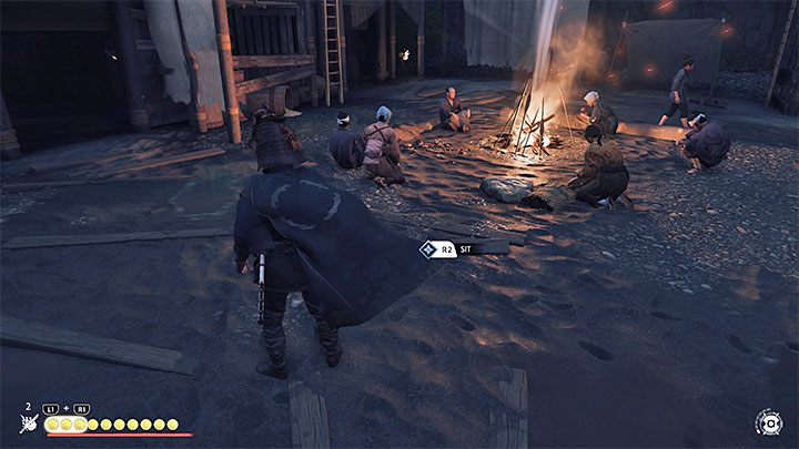Choose the option to join the people sitting around the campfire and listen to Jiros story - Ghost of Tsushima Iki Island: The Legacy of Kazumasa Sakai - walkthrough - Mythic Tales - Ghost of Tsushima Guide, Walkthrough