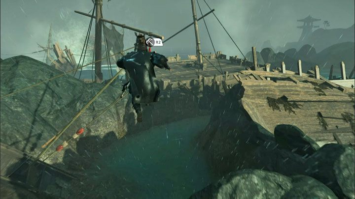 You must now return to the previous area - locate two holes through which you can swim (the larger second hole is shown in picture 1) - Ghost of Tsushima Iki Island: The Legacy of Kazumasa Sakai - walkthrough - Mythic Tales - Ghost of Tsushima Guide, Walkthrough