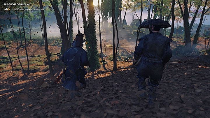 Go to the campsite with Kenji - you shouldnt encounter any new opponents along the way - Ghost of Tsushima Iki Island: The Ghost of Iki Island - walkthrough - Side Quests - Ghost of Tsushima Guide, Walkthrough