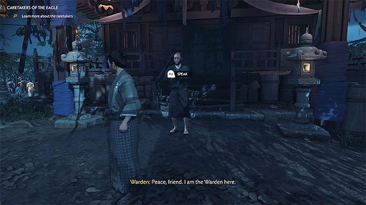 Jin will temporarily change clothes - Ghost of Tsushima Iki Island: Caretakers of the Eagle - walkthrough - Side Quests - Ghost of Tsushima Guide, Walkthrough