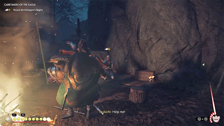 The next person to save is Toukichi - Ghost of Tsushima Iki Island: Caretakers of the Eagle - walkthrough - Side Quests - Ghost of Tsushima Guide, Walkthrough