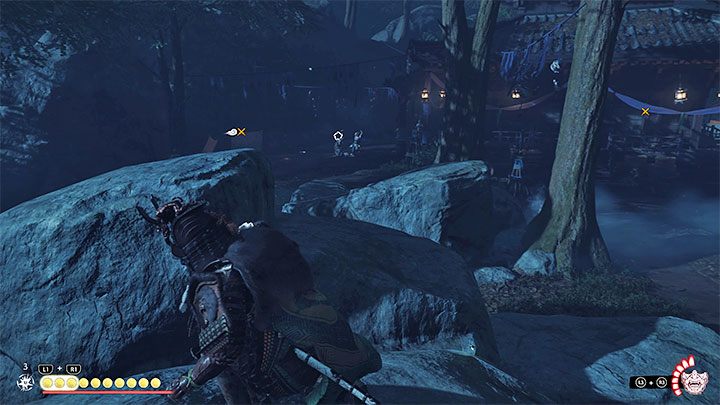 There are several other Mongols in the temple - Ghost of Tsushima Iki Island: Caretakers of the Eagle - walkthrough - Side Quests - Ghost of Tsushima Guide, Walkthrough