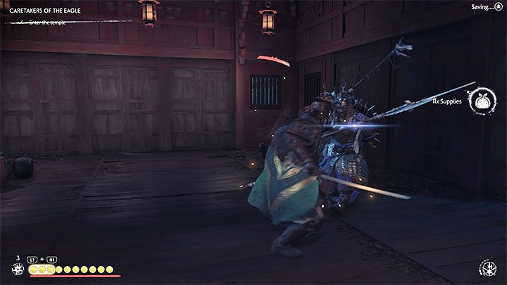 Head for the main temple building, but watch out for the Mongols inside - Ghost of Tsushima Iki Island: Caretakers of the Eagle - walkthrough - Side Quests - Ghost of Tsushima Guide, Walkthrough