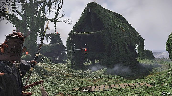 Archery challenges involve shooting stationary targets while on a time limit - Ghost of Tsushima Iki Island: Archery challenges - Secrets and Collectibles - Ghost of Tsushima Guide, Walkthrough