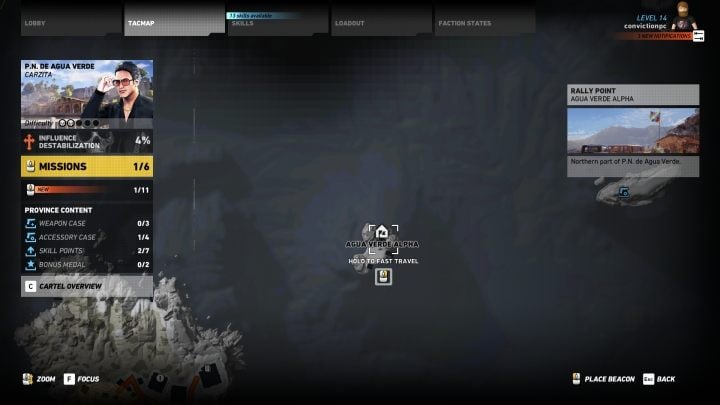 Agua Verde Alpha - Carzitas assistant | P.N. de Agua Verde Walkthrough - P.N. de Agua Verde - Tom Clancys Ghost Recon: Wildlands Game Guide