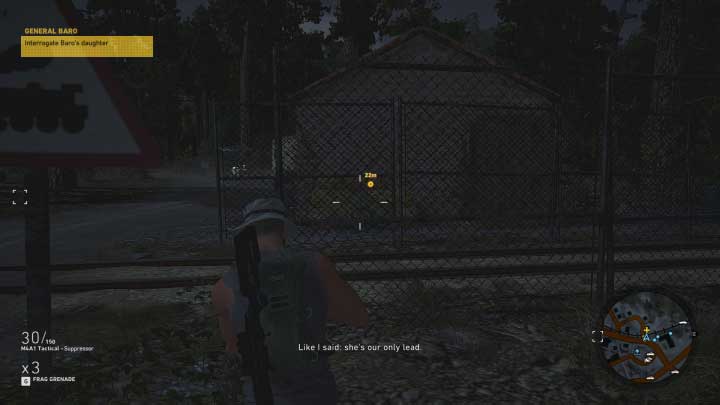 The final Flor de Oro mission begins with a conversation with general Baros daughter - General Baro | Flor De Oro walkthrough - Flor De Oro - Tom Clancys Ghost Recon: Wildlands Game Guide