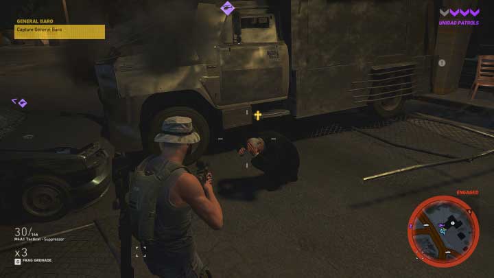 Ram and block the generals truck so that he is forced to leave the vehicle - General Baro | Flor De Oro walkthrough - Flor De Oro - Tom Clancys Ghost Recon: Wildlands Game Guide