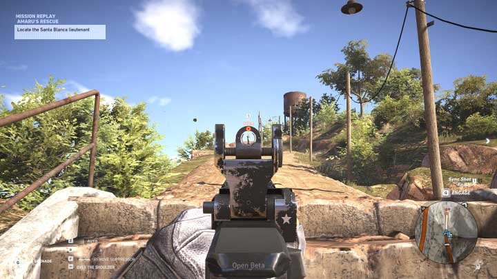 Leave the vehicle when a yellow circle appears on the minimap, indicating targets destination - Amarus Rescue | Itacua Walkthrough - Itacua - Tom Clancys Ghost Recon: Wildlands Game Guide