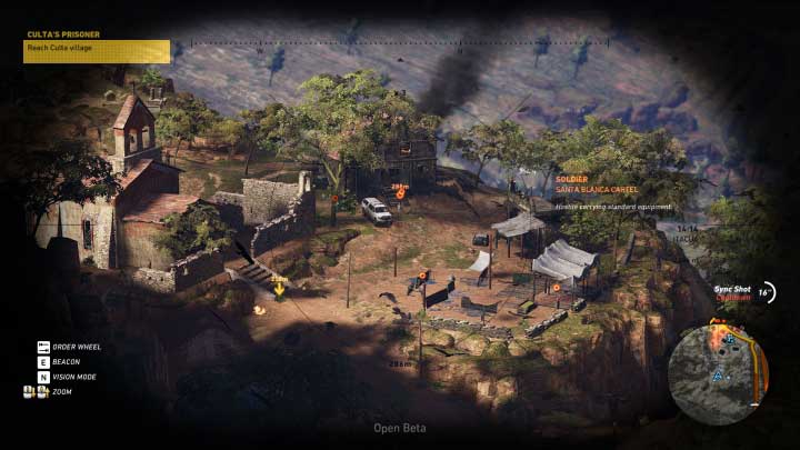 The best way to start Cultas Prisoner mission is to be on the mountains side - Cultas Prisoner | Itacua Walkthrough - Itacua - Tom Clancys Ghost Recon: Wildlands Game Guide