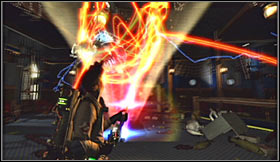 Obviously you'll have to destroy the golem with your Proton Gun - Level 1: Sedgewick Hotel - part 2 - Walkthrough - Ghostbusters The Video Game - Game Guide and Walkthrough