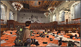 It shouldn't take too long for the golem to lose most of its health points - Level 3: Public Library - part 1 - Walkthrough - Ghostbusters The Video Game - Game Guide and Walkthrough