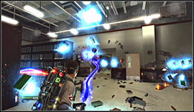 Choose the PKE meter from your inventory and you'll be given a new chance to scan the librarian - Level 3: Public Library - part 1 - Walkthrough - Ghostbusters The Video Game - Game Guide and Walkthrough