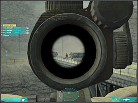 Once you've dealt with the first group, reinforcements should arrive near the bridge (#1) - Act 1 / Mission 1 - part 4 - Act 1 - Ghost Recon: Advanced Warfighter 2 - Game Guide and Walkthrough