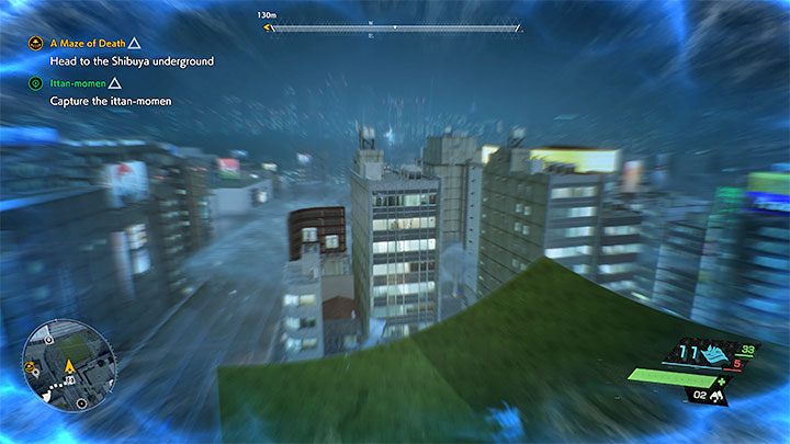 You activate glide by holding the jump button - this can also help you reach roofs and other high ledges - Ghostwire Tokyo: Rooftops - how to get there? - FAQ - Ghostwire Tokyo Guide