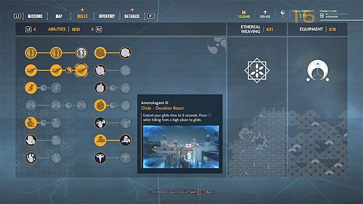 The default glide is quite short, but you can extend the glide time up to 5 seconds - Ghostwire Tokyo: Rooftops - how to get there? - FAQ - Ghostwire Tokyo Guide