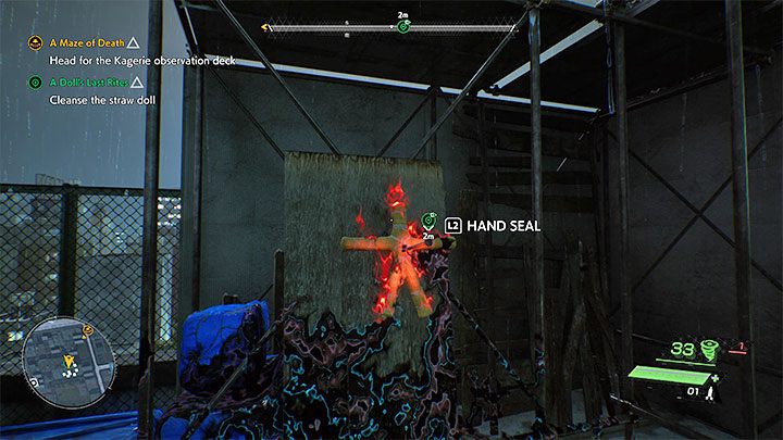 The contaminated doll will be lying on the roof - Ghostwire Tokyo: A Dolls Last Rites - walkthrough - Quests available from chapter 2 - Ghostwire Tokyo Guide
