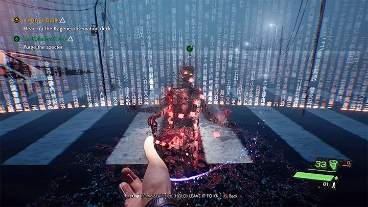 After winning the battle, approach the specter to play the final hand seal mini-game - Ghostwire Tokyo: The Hoarders House - walkthrough - Quests available from chapter 2 - Ghostwire Tokyo Guide