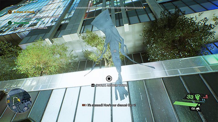 Glide towards the green section of the roof - Ghostwire Tokyo: Ittan-momen - walkthrough - Quests available from chapter 2 - Ghostwire Tokyo Guide