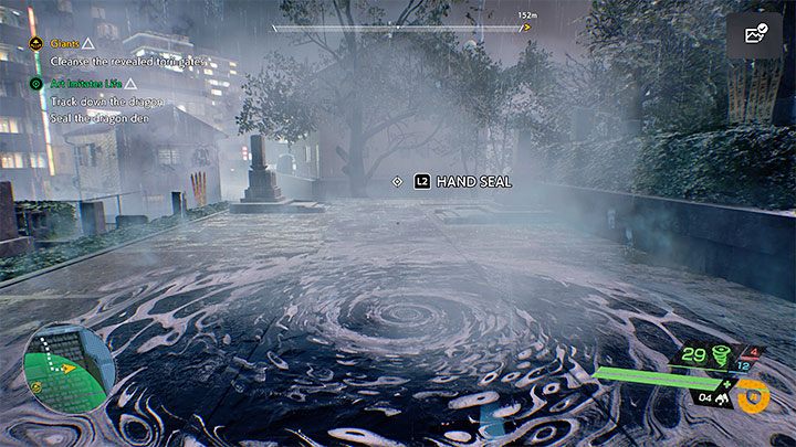 The tracks will lead you to a den - a portal - Ghostwire Tokyo: Art Imitates Life - walkthrough - Quests available from chapter 4 - Ghostwire Tokyo Guide