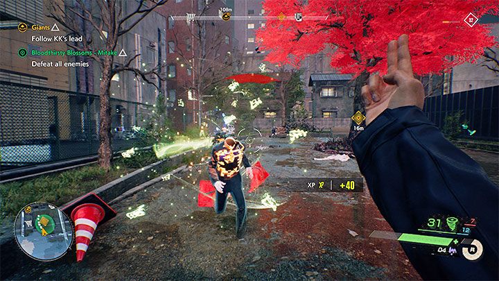 Reach the big red tree - Ghostwire Tokyo: Bloodthirsty Blossoms Mitake - walkthrough - Quests available from chapter 4 - Ghostwire Tokyo Guide