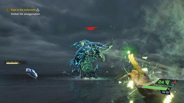 The Amalgamation has access to several AoE attacks such as swings and breaths - Ghostwire Tokyo: Gate to the Underworld - walkthrough - Chapter 6: Binding - Ghostwire Tokyo Guide