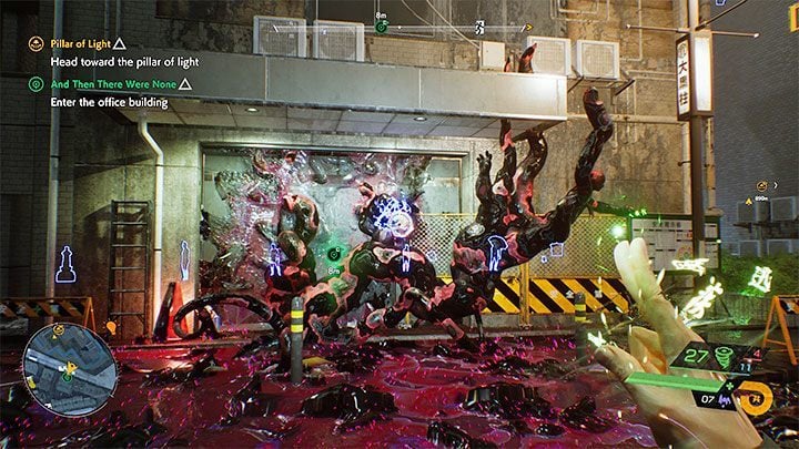 The building you're looking for is the one where Corruption is spreading - Ghostwire Tokyo: And Then There Were None - walkthrough - Quests available from chapter 3 - Ghostwire Tokyo Guide