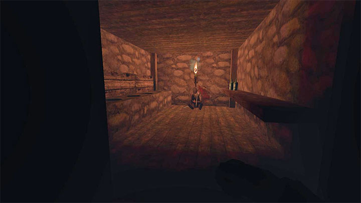 You can't extinguish the torches hanging on the walls - Gloomwood: Light sources - can they be extinguished? - FAQ - Gloomwood Guide, Walkthrough