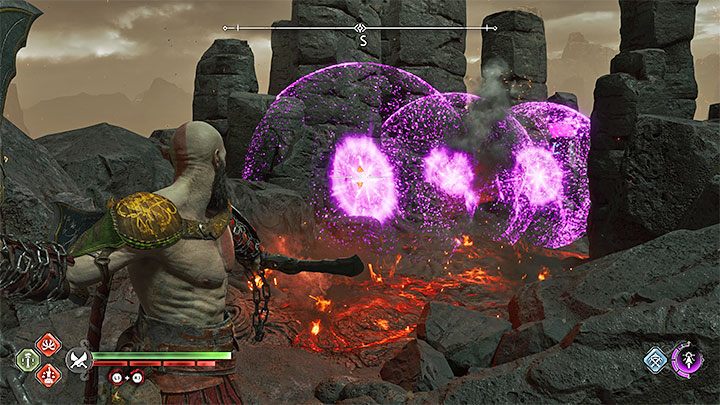 You need to set 3 torches on fire to open the rune chest - God of War Ragnarok: Burning Cliffs, Muspelheim - secrets, collectibles - God of War Ragnarok: Muspelheim - God of War Ragnarok Guide